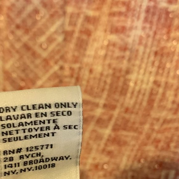 2B.Rych Tweed Sheath Dress Women's Size 12 Pink Spring Ruffled Detail Fringe Hem - Picture 6 of 8